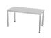 Vergadertafel Hxbxd 74x140x70cm 4-poots Aluzilver Mp-lichtgrijs