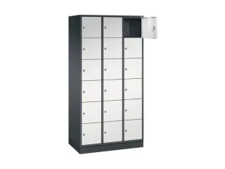 lockerkast,RAL 7021/RAL 7035,HxBxD 1950x920x500mm,3x6vakken,cil.-slot - 1