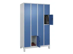 lockerkast,HxBxD 1950x1200x500mm,4x4vakken,vak B 300mm,cil.-slot