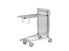 Kopwandwagen,Draagverm. 300Kg,2Etage(S),Staaletage,Zilverkleurig