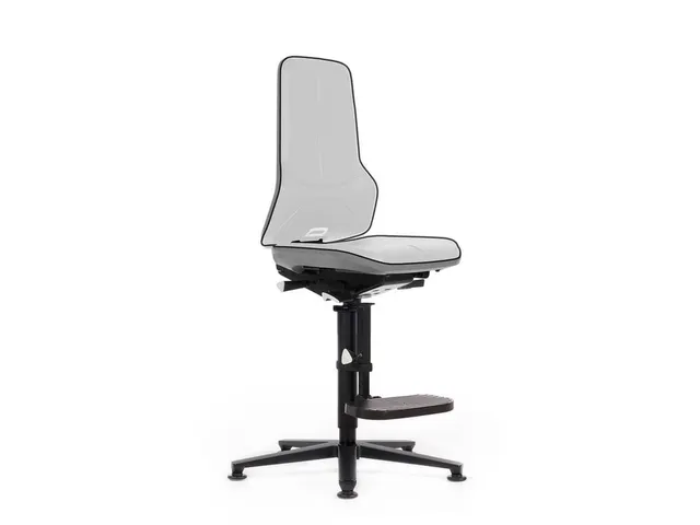 Siège D'atelier Assise H 590-870Mm Méc. Synchrone Bande Flex. Grise