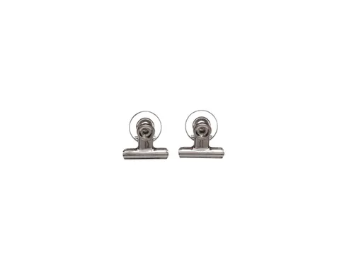Papierklem MAUL Bulldog met magneet 40mm capaciteit 15mm zilver