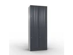 lockerkast 1950x770x540mm 2x2 vakken romp RAL7021 front RAL7021