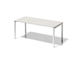 bureau HxBxD 740x1800x800mm blad grijswit 4-voeten verkeerswit - 1