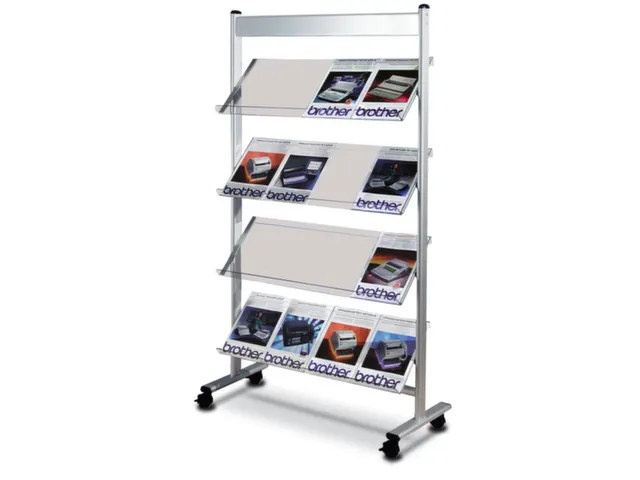 Folderrek Voor 12x Din A4 4 Acrylglas Houders 1600x710x350