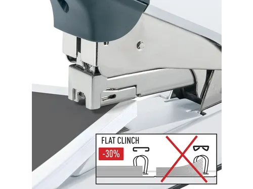 Blokhechter Leitz 5552 Heavy Duty Flat Clinch 60vel zilvergrijs