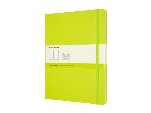 Notitieboek Moleskine XL 190x250mm blanco hard cover lemon green