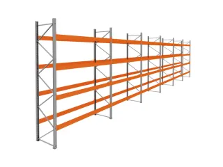 palletstelling,basis+5xaanbouw,HxBxD 4620x22300x1100mm,vakl. 3400kg - 1