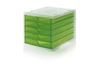 ladeblok,5xDIN C4,Tafelopstelling,HxBxD 255x270x340mm,Polystyreen - 1