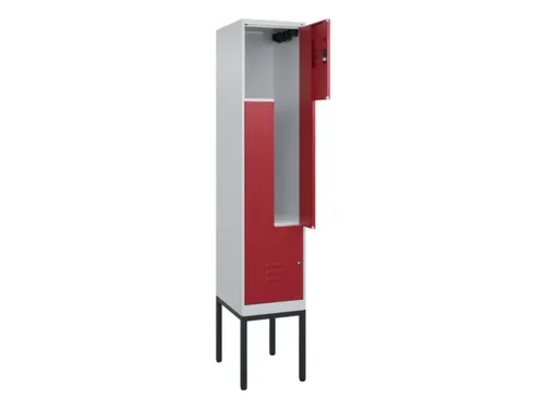 Z-garderobekast,HxBxD 2120x400x500mm,vak B 200/400mm,cil.-slot