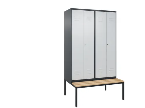 locker voor scheiding van kleding,HxBxD 2120x1200x815mm,4vak