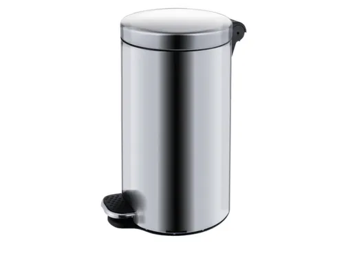 RVS pedaalemmer,12l,HxØ 400x250mm,binnenbak kunststof,romp mat
