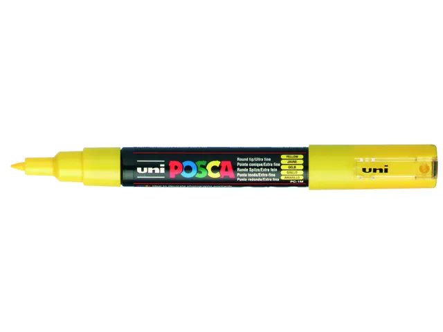 Verfstift Posca PC1MC Extra Fijne punt 0,7-1,0mm geel