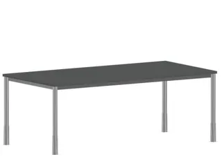 In hoogte verstelbaar bureau,HxBxD 720-840x2000x1000mm,MS-donkergrijs - 2
