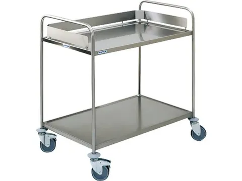 Kantinewagen Rvs Draagverm. 80Kg Laadvl. Lxb 1000X600Mm 2Etages Rand