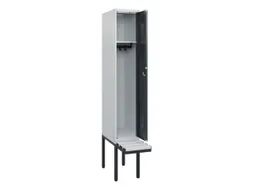 locker met bank,HxBxD 1950x300x815mm,1vak,vak B 300mm,cilinderslot