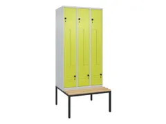 Z-garderobekast,HxBxD 2120x900x815mm,6vak,vak B 300mm,draaigrendel