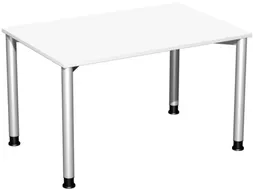 In Hoogte Verstelbaar Bureau 680-800X1200X800Mm Blad Wit 4-Voeten
