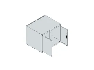 opzetkast,v. locker,2vak.,vak B 300mm,HxBxD 500x600x500mm,vleugeldeur - 3