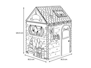 Kartonnen speelhuis XL Verjaardag Bankers Box Play inkleurbaar - 3