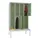 banklocker,dubbeldeks,HxBxD 2150x1200x800mm,RAL7035,front RAL6011