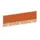 baliepaneel,v. bureau,aanbouw achter,B 1400mm,NE-esdoorn,BN3012-oranje