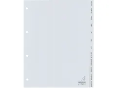 Tabbladen Kangaro A4 4-Gaats G412J 12-Delig jan-dec Grijs Pp