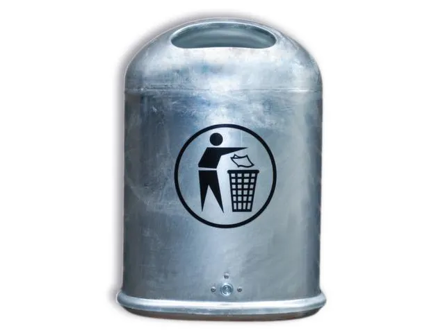 Afvalbak Staalplaat 45 Liter Ovale Opening Standaard Verzinkt