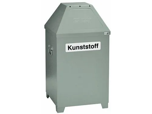 Afvalverzamelaar Zelfblussend 95 Liter 870X450X450Mm 2 Openingen Alu