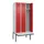 locker met bank,voor scheiding van kleding,HxBxD 2120x900x815mm,3vak