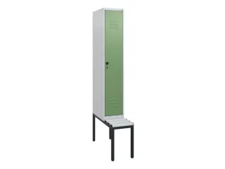 locker met bank,HxBxD 1950x300x815mm,1vak,vak B 300mm,draaigrendel - 1