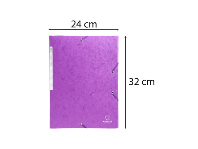 Elastomap 3 Kleppen Paars Glanskarton 600g/m2 Scotten A4 -