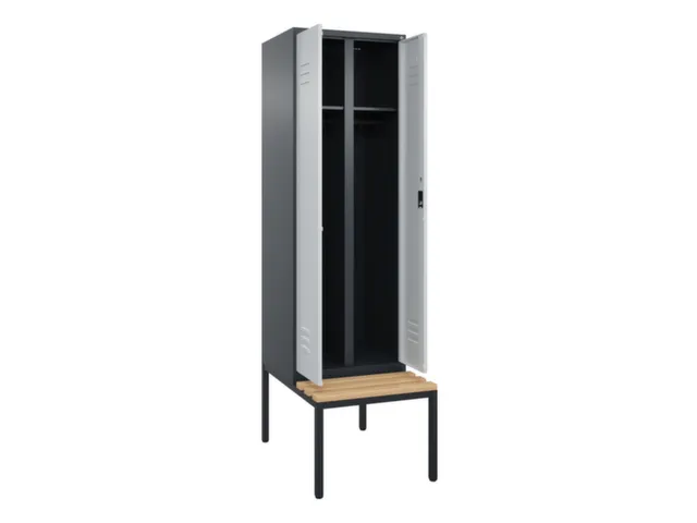 locker voor scheiding van kleding,HxBxD 2120x600x815mm,2vak