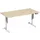 Elektrisch ihv bureau,HxBxD 730-1230x1600x800mm,blad esdoorn