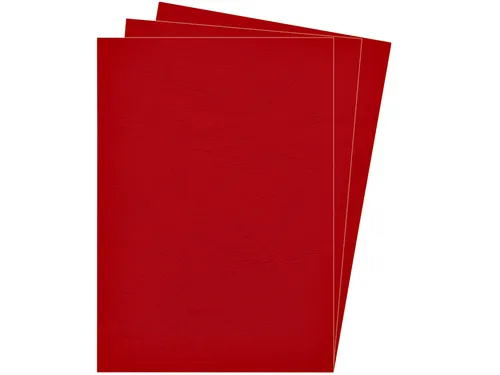 Voorblad Fellowes A4 lederlook rood 100stuks