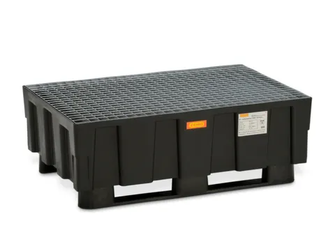 PE-opvangbak,v. 2x200l vat,opvangvol. 224l,HxBxD 430x1205x805mm