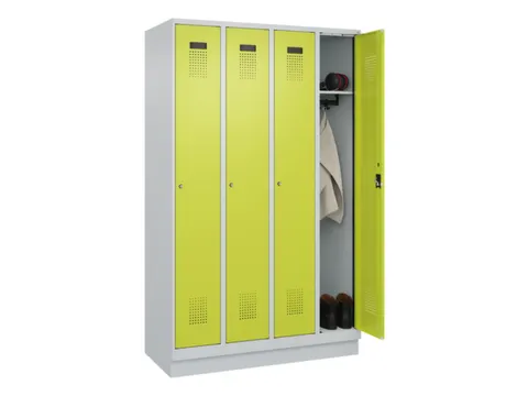 locker,HxBxD 1950x1200x500mm,4vak,vak B 300mm,cil.-slot,sokkel