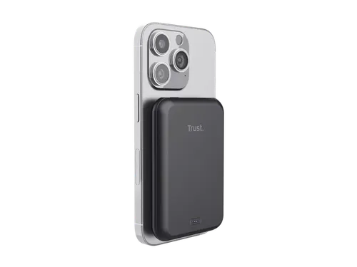 Trust 24877 Magno Draadloze magnetische powerbank 5.000 mAh Zwart