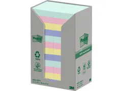 Memoblok 3m Post-it 653 38x51mm 24 Stuks Recycled Assorti