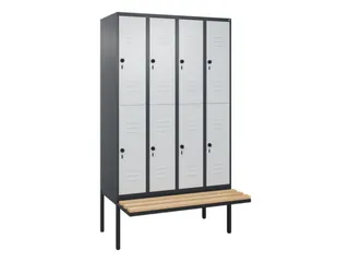 Dubbeldekse dekenkist,HxBxD 2120x1200x815mm,4x2vak.,vak B 300mm - 1