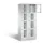 Lockerkast 1800x810x500mm 2x4 vakken Cilinderslot, Sokkel, RAL7035
