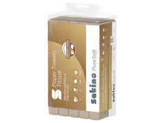 Handdoek PureSoft PT3 V-vouw 2-laags 240x230mm 277540 naturel