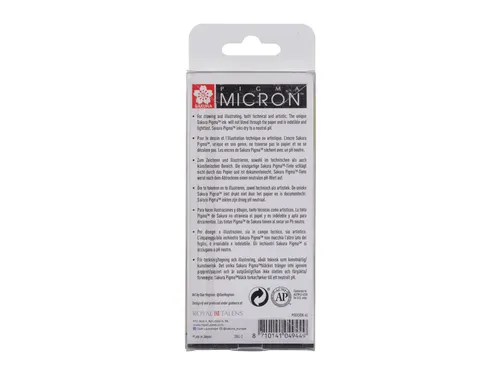 Fineliner Sakura pigma micron set 6stuks zwart