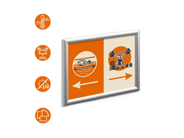 Kliklijst Durable aluminium A3 outdoor