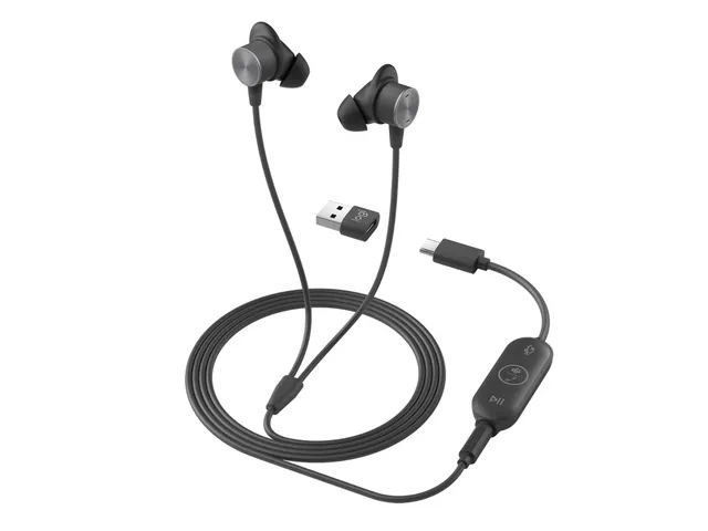 Logitech Zone Wired Earbuds UC 3,5mm, USB-A en USB-C