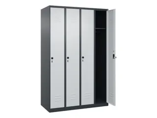 locker,HxBxD 1850x1200x500mm,4vak,vak B 300mm,draaigrendel - 2