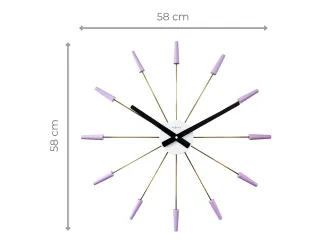 Wandklok NeXtime Plug Inn 58cm lavendel RVS - 7