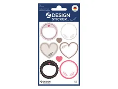Foliesticker Z-design watervast, Cirkels & hartjes, pakje à 2 vel