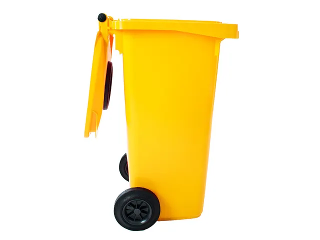 Container met rozet 120 Liter Geel