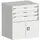 ladekast HxBxD 900x800x750mm 3laden RAL7035 front RAL7035